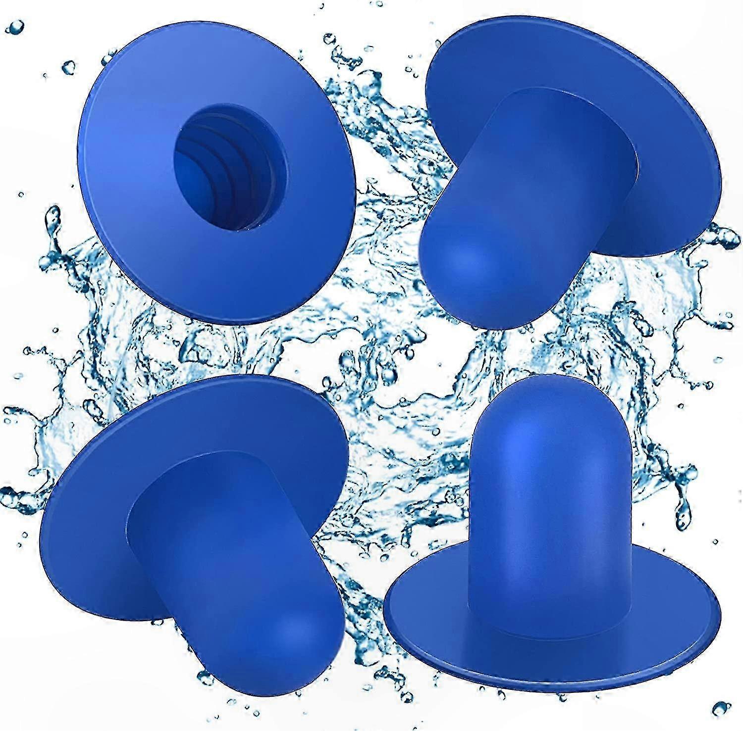 4-Pack Blue Pool Wall Fitting Replacement Plugs for Above Ground Pool Pump Filter Hole Cover