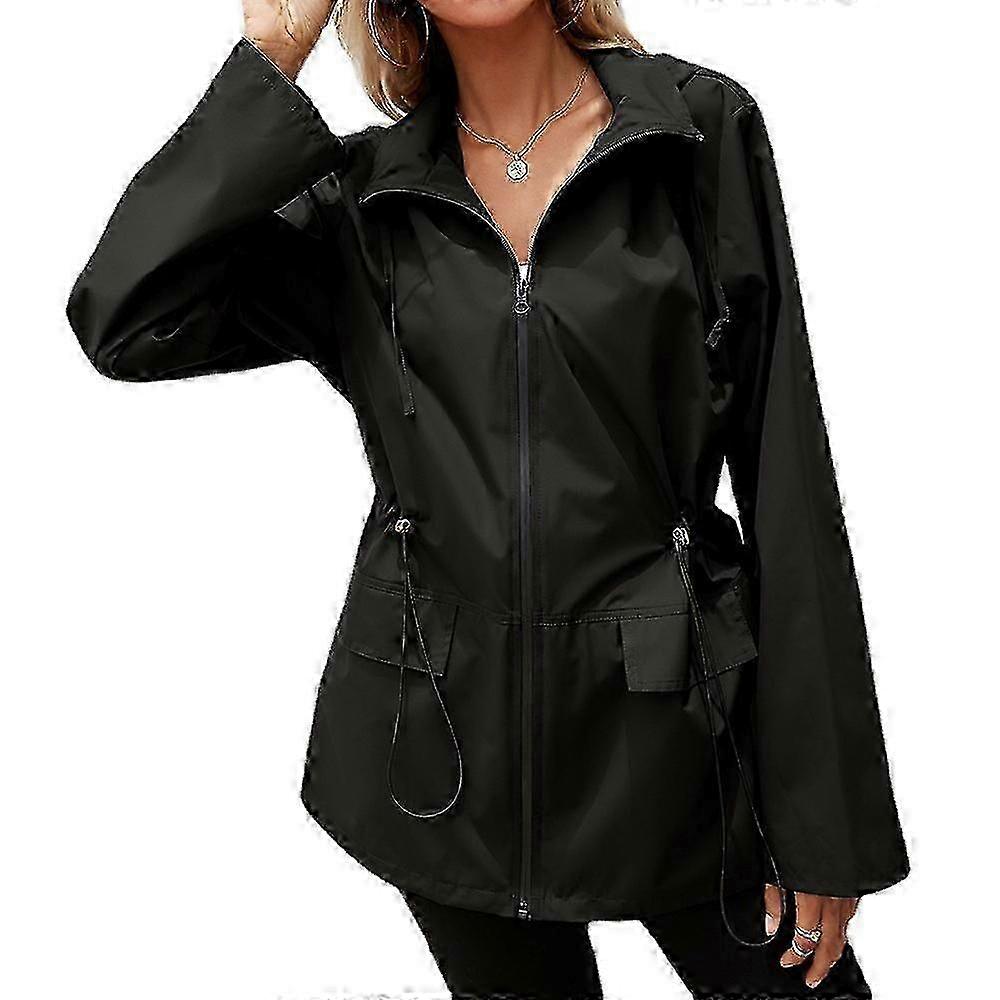 2026 Waterproof Women's Lightweight Rain Jacket with Pockets