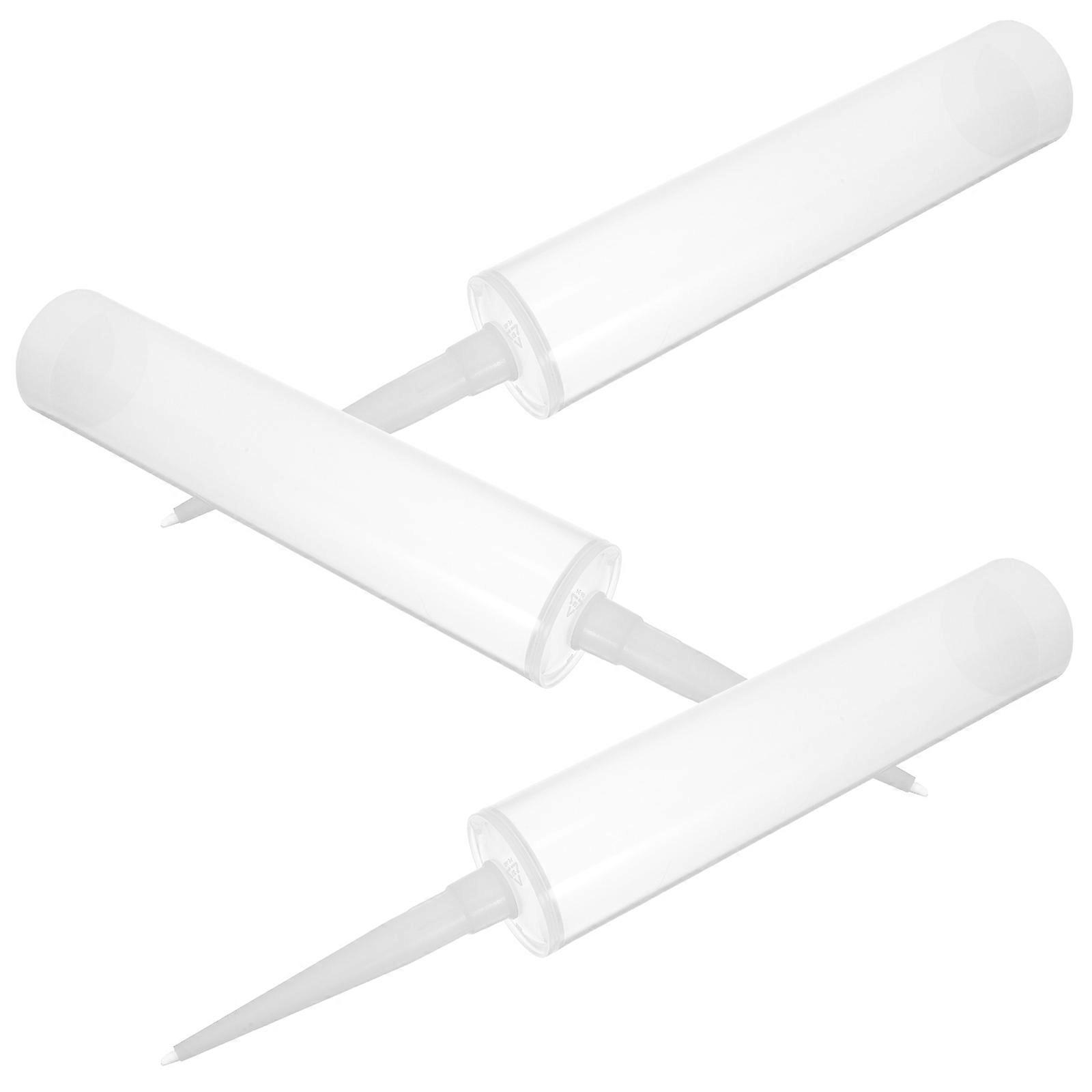 Transparent Plastic Caulking Tubes for Repairs 6Sets Reusable Bottles