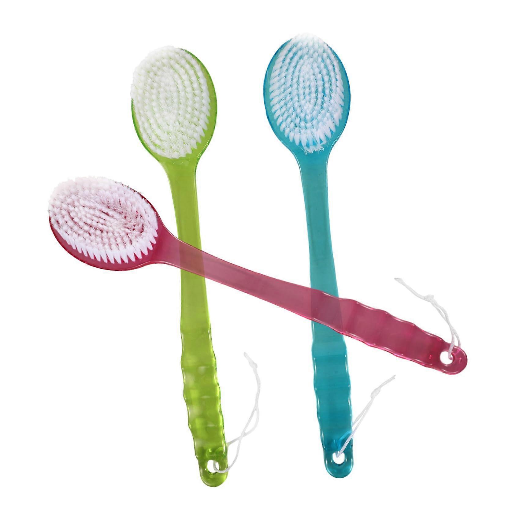 Back Scrubber Set with Long Handle for Shower, Dual Function Bath Brush for Exfoliating Skin