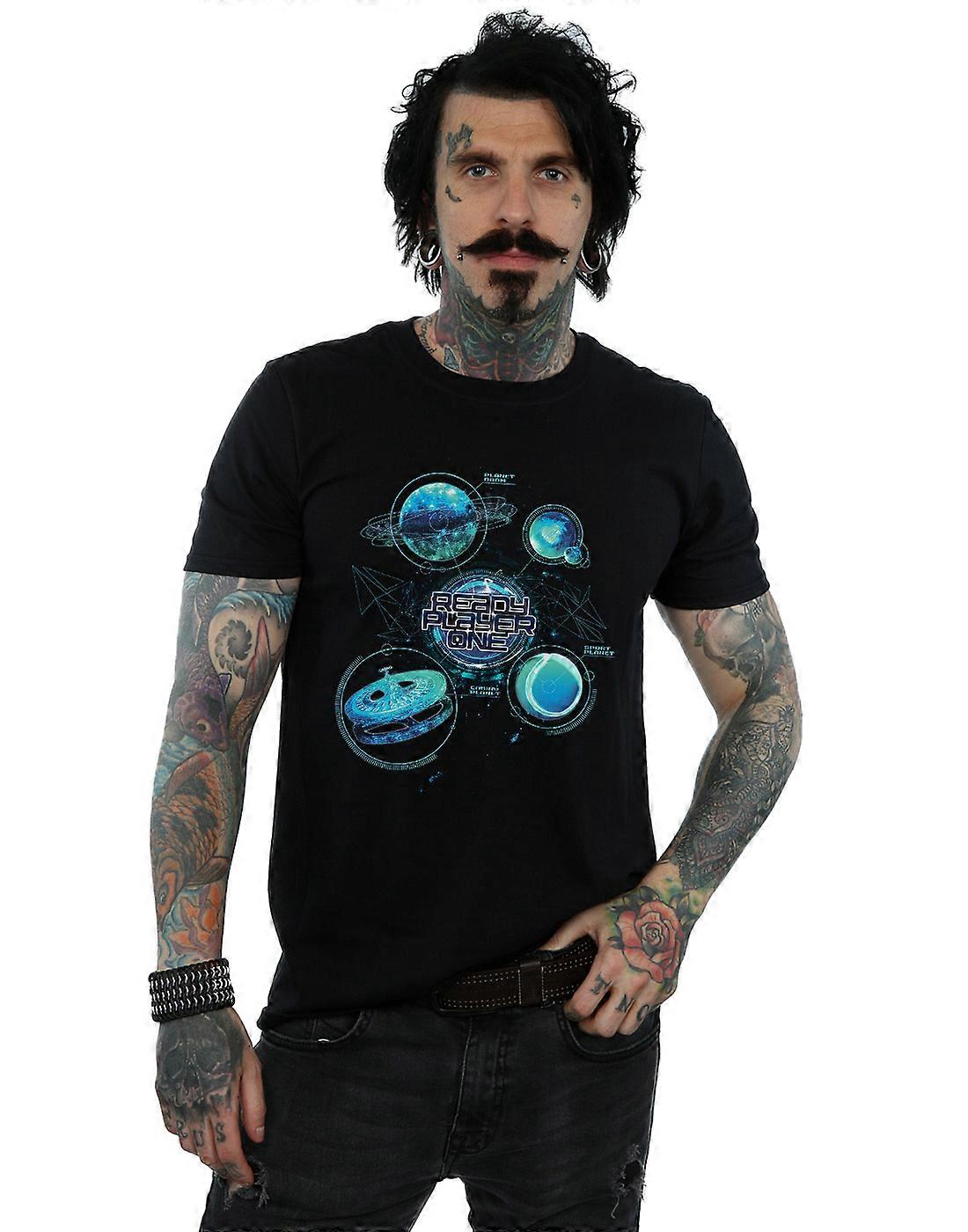 Ready universo mapa camiseta Player One hombres
