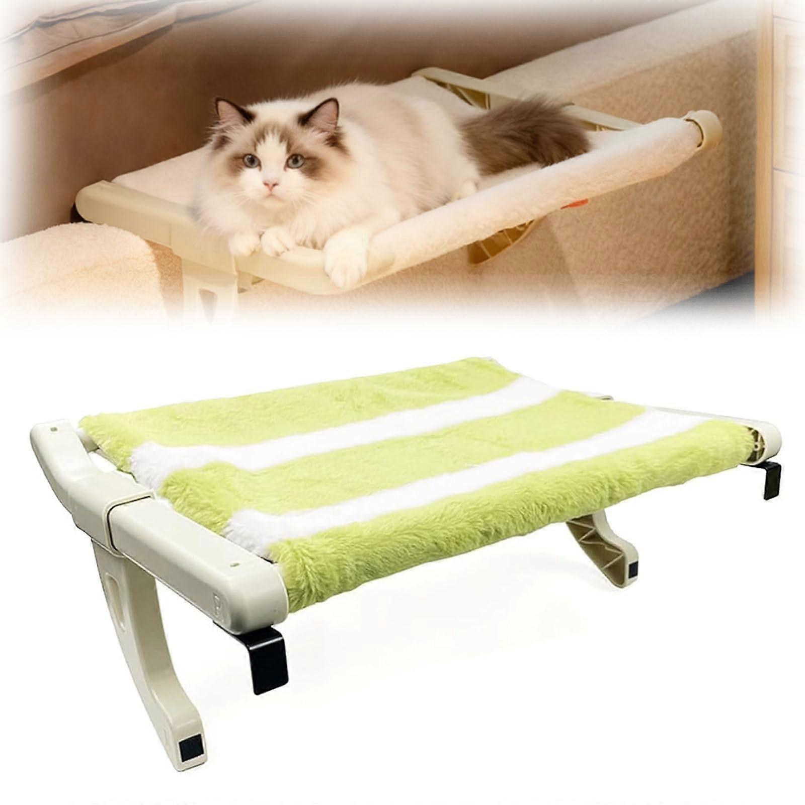 Cat Window Perch Hammock Bed with Strong Support and Removable Pad for Indoor Cats Green