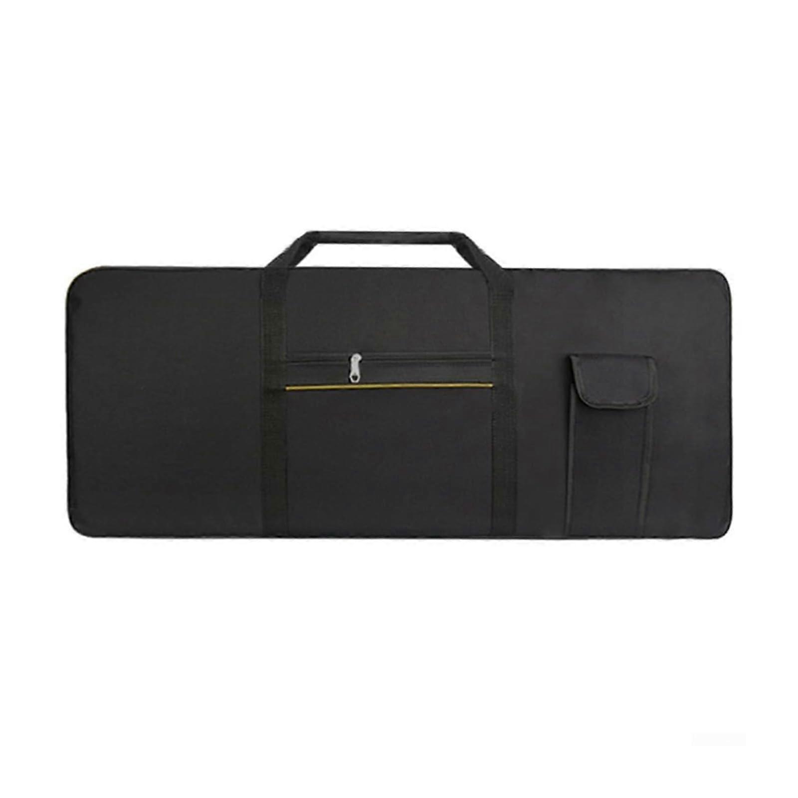 61 Key Waterproof Oxford Fabric Keyboard Bag with Double Pockets and ScratchResistant Lining