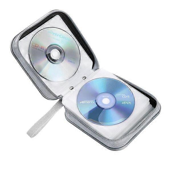CD/DVD Storage Case, Scratch and Moisture Resistant Hard Plastic, 40 Disc Capacity, Portable Car CD Case