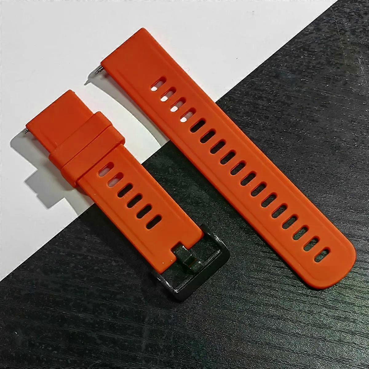 Soft Silicone Men's Strap, Breathable Black Button Strap 20mm 22mm