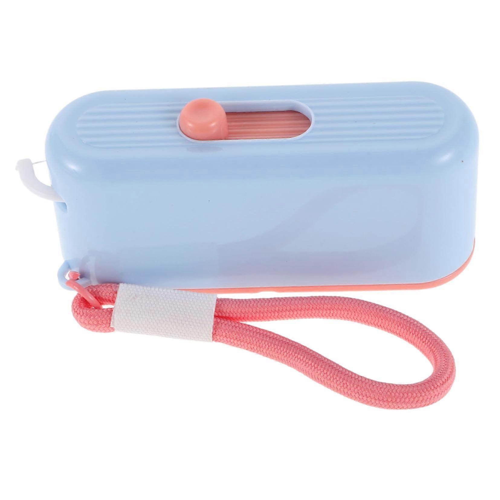 Automatic Floss Pick Holder with Travel Case, Compact Dual Floss and Toothpick Dispenser