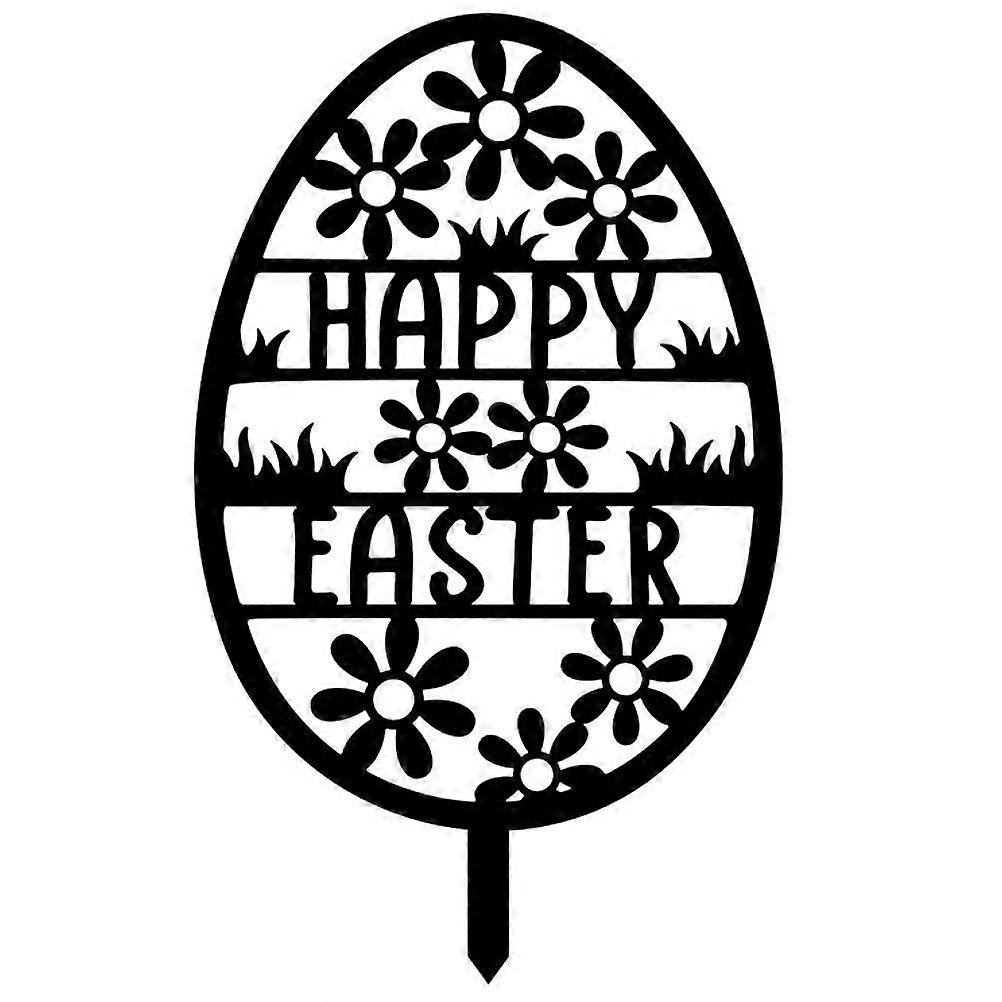 Easter Yard Sign Decorative Easter Egg Shaped Stake Garden Egg Stake Sculpture Photo Prop