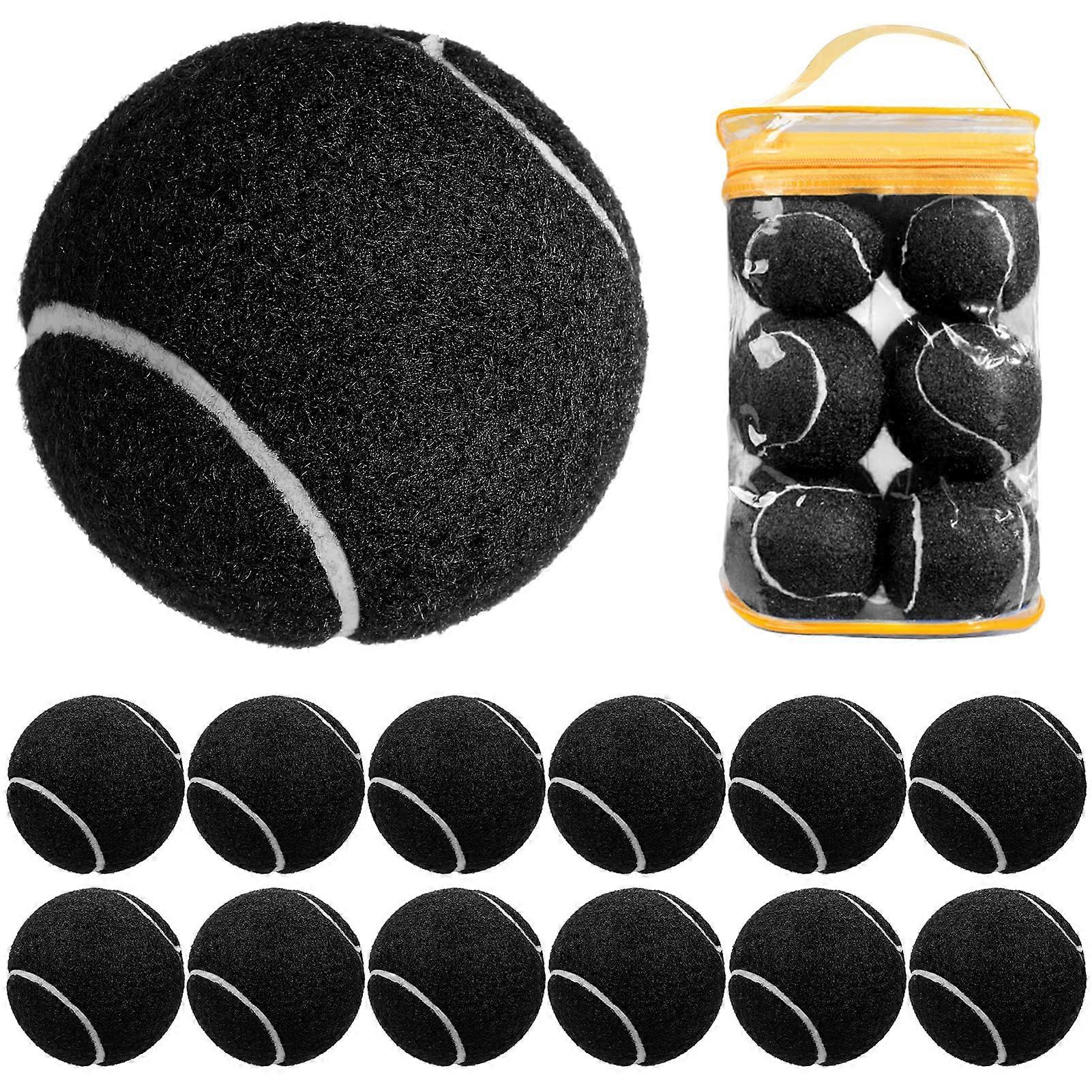 12 Pack Practice Tennis Balls with Durable Felt Cover and Consistent Bounce for Training