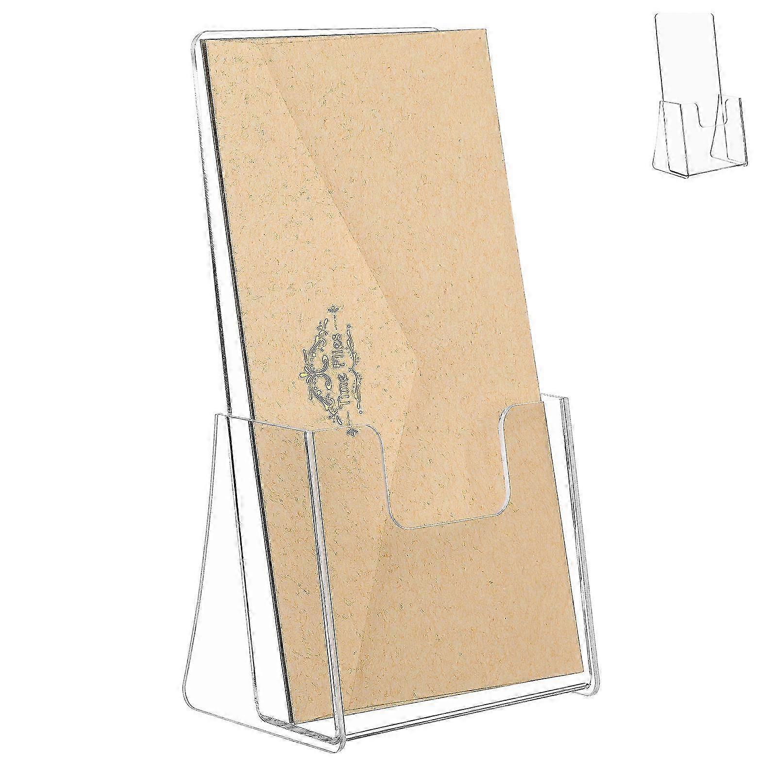 Brochure Display Stand Acrylic Magazine Holder for Storage Use