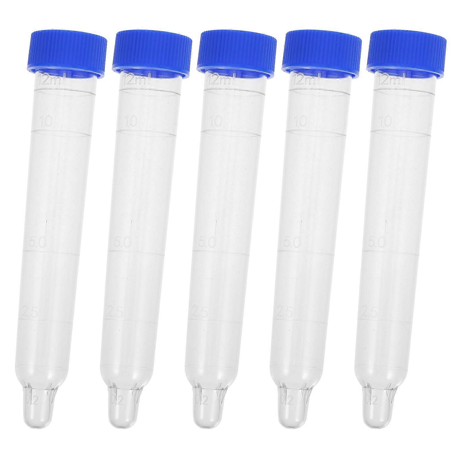 50 Pack Urine Sample Collection Tubes with Screw Caps Transparent Pointed Bottom for Sediment Analysis