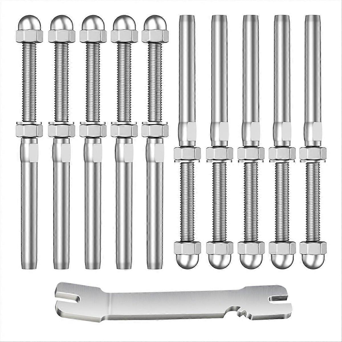 Edelstahl-Drahtseilverbinder-Baugruppe mit Abdeckung, Mutter