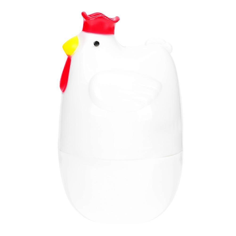 Egg Steamer Chicken Shaped for Kitchen Use Creative Microwave Egg Steamer Container White