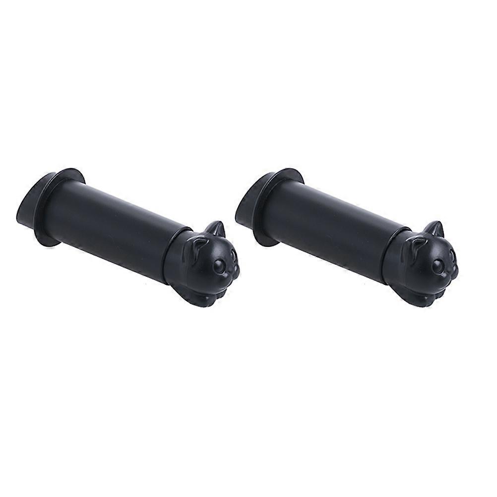 Wall Hanging Retractable Paper Rack for Holding 2Pcs Black Tissue Holders