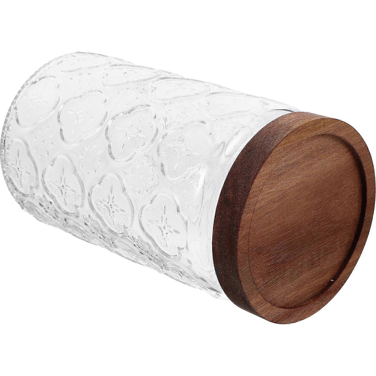 Glass Jars with Lids Transparent Grain Jar for Storage Kitchen