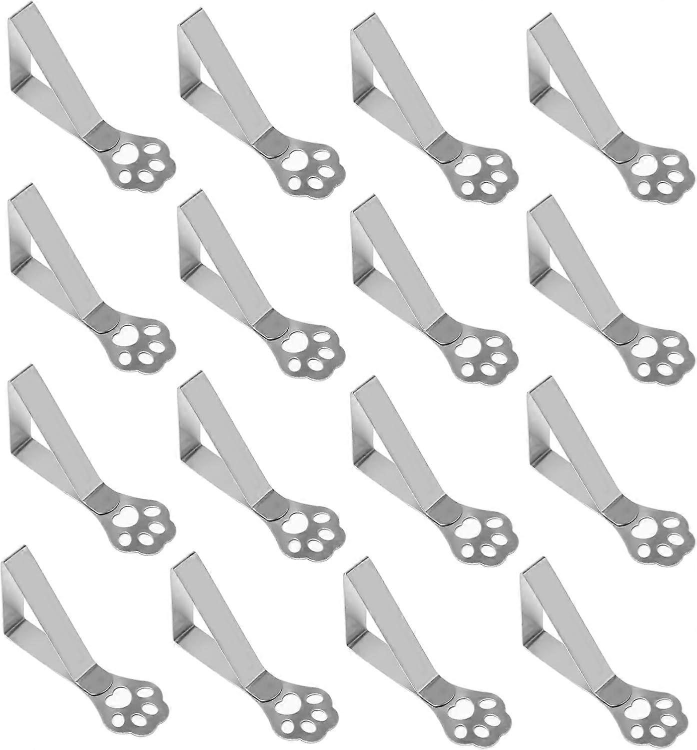 16-pack stainless steel tablecloth clips