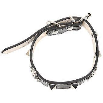 Halloween hondenhalsband in punkstijl met doodskopmotief, verstelbaar, 2-delige hondenhalsband