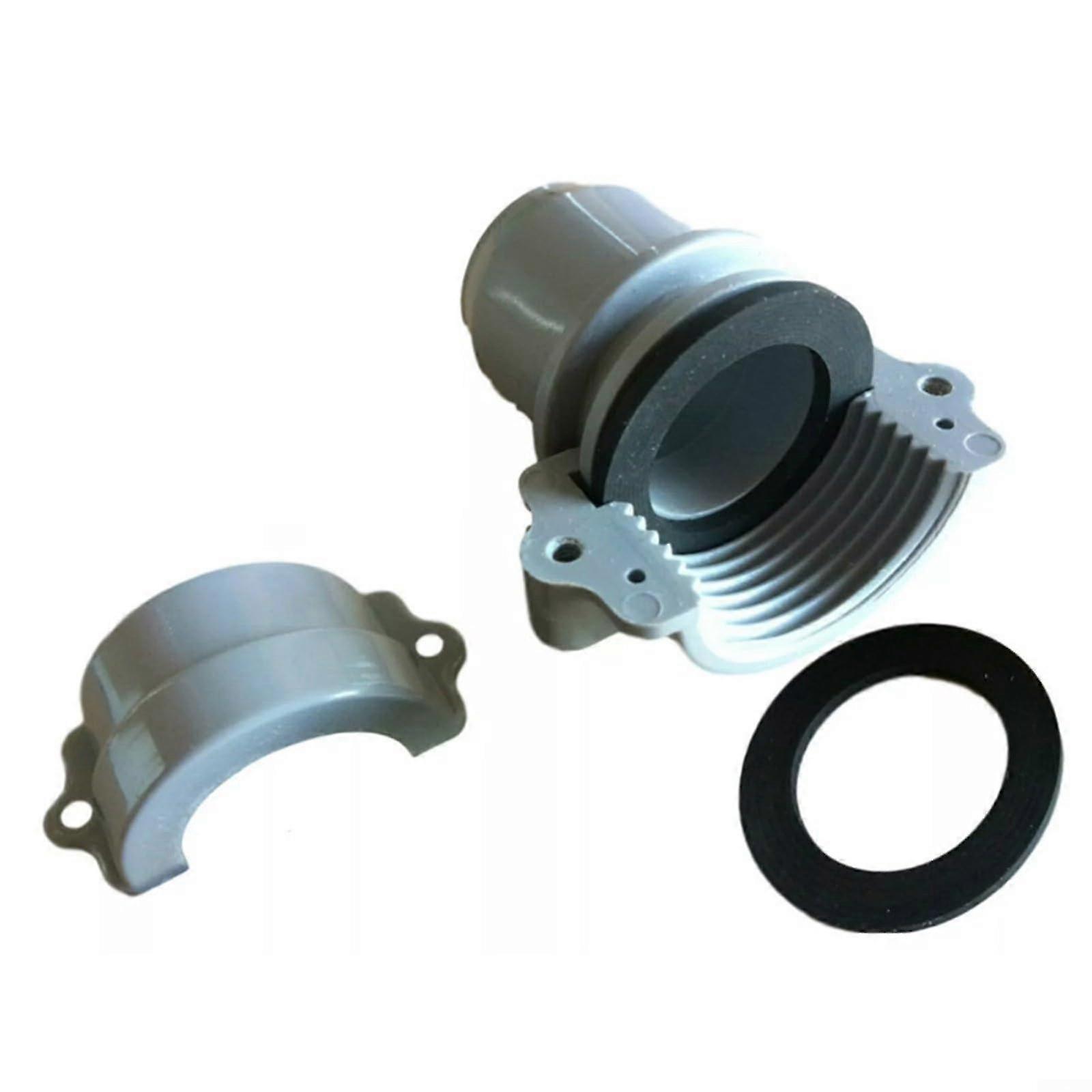 2-Pack Gray Spa Coupling Connector Set for Hot Tub Pipes, Quick Replacement Tool