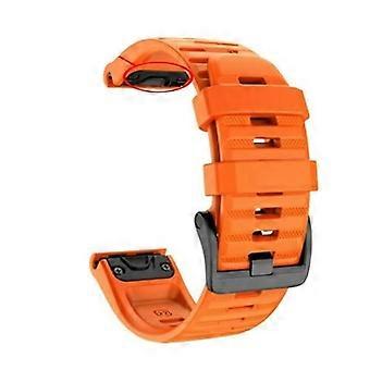26mm Silicone Quick Fit Replacement Band for Garmin Fenix 6X Pro Watch, Sweat‑Resistant Easyfit Strap