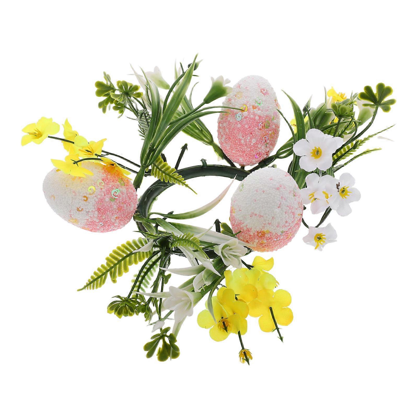 Spring Candle Wreath for Holiday Decor with Plastic Material