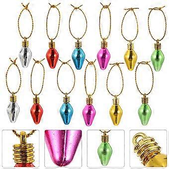 100Pcs Perles de lampe simulées colorées Accessoires de bricolage avec corde (couleur aléatoire)