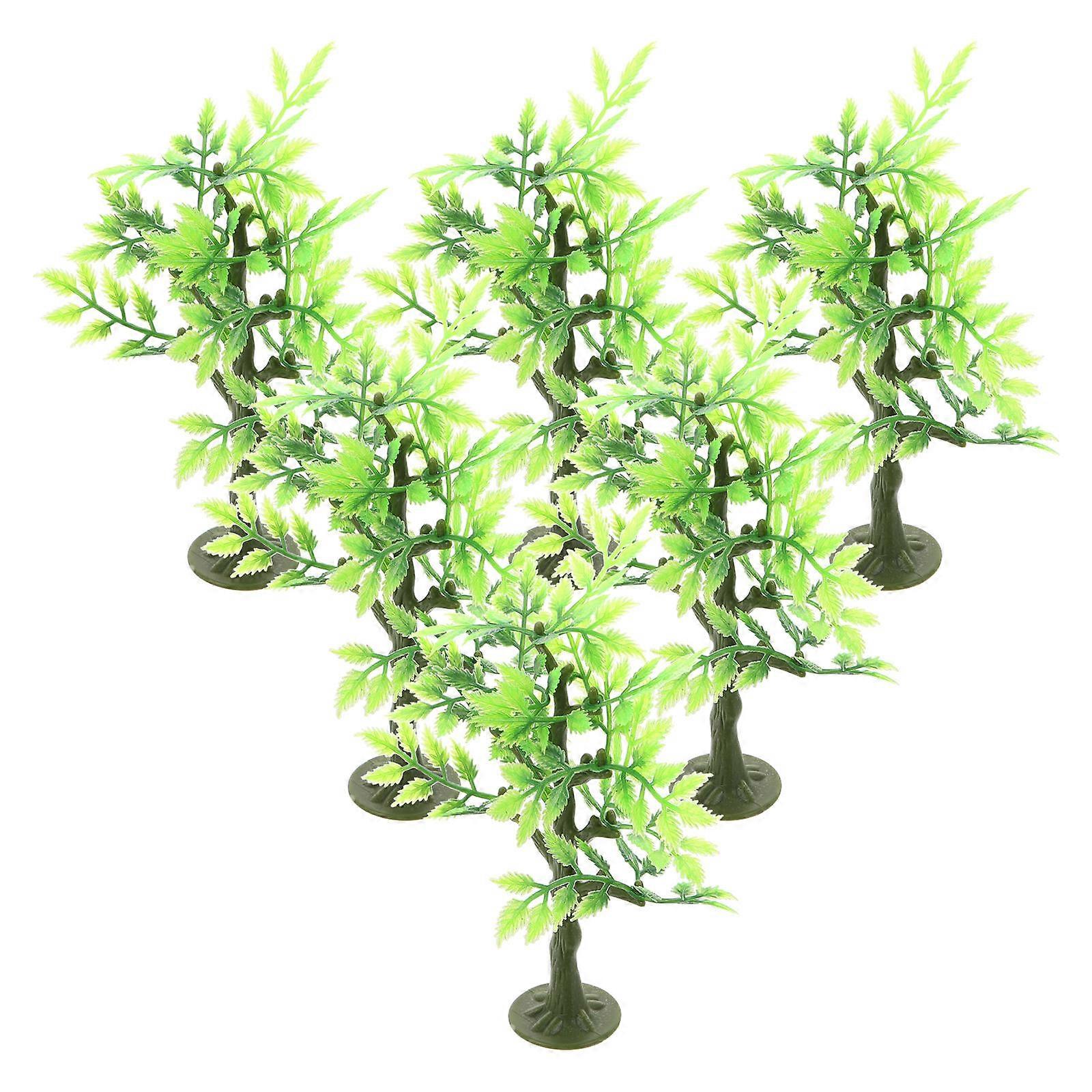 Plastic Trees Miniature Trees Model for Decor 6Pcs Sand Table Landscape