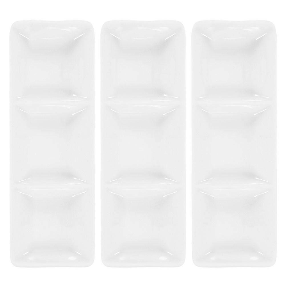 Ceramic Seasoning Dish Divided Serving Platter for Storage 4Pcs Set