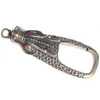 Creative Dragon Modeling Keychain Portable Bag Ornament Brown Color 1Set