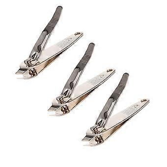 Golden Nail Cutter for Precise Cutting 3Pcs Multifunction Manicure Clippers