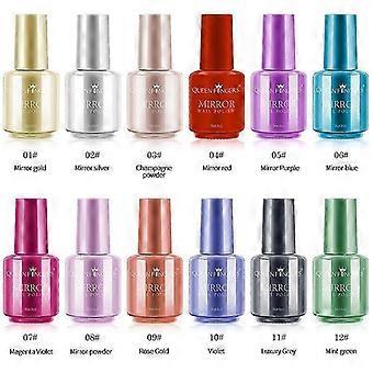 8ml Metallic Nagellak Spiegel effect Chroom Nail Art Lak Lak 2022