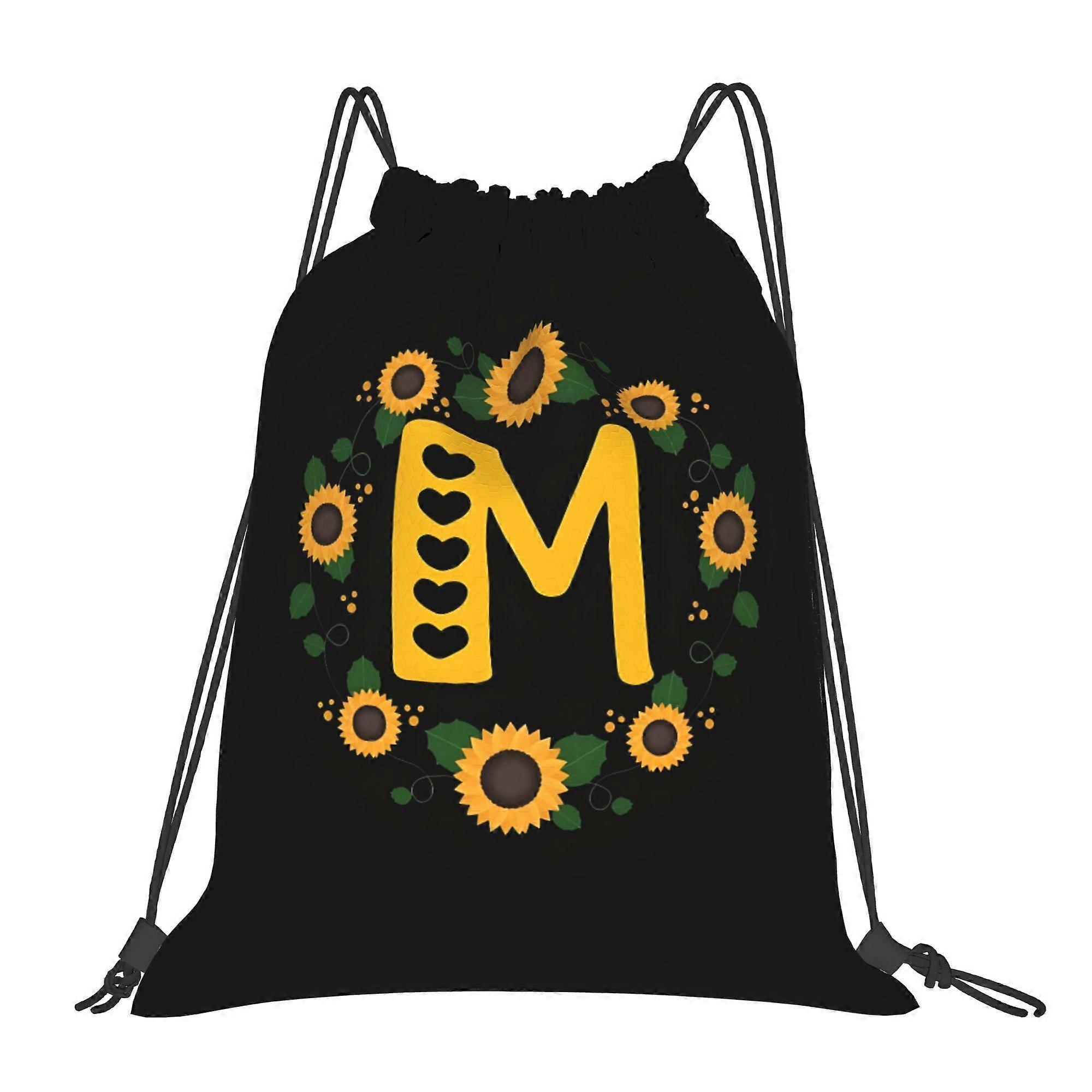 1pc Monogram Letter M Drawstring Bag-Cqazw