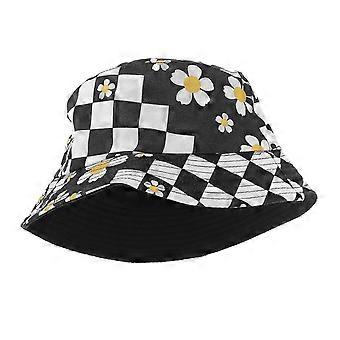 Women Bucket Hat Double Side Wearing for Outdoor Sun Protection