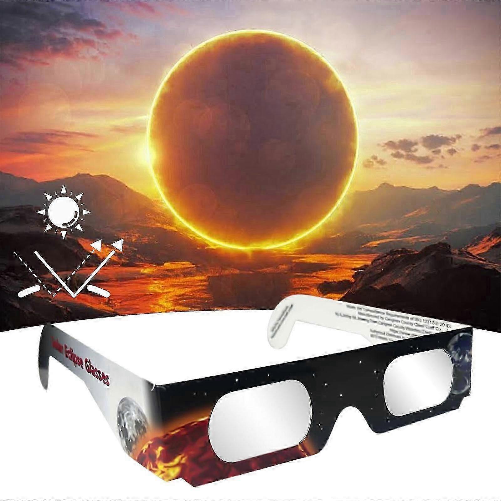 Solar Eclipse Glasses (10 Pack) Safe Shades For Direct Sun Viewing