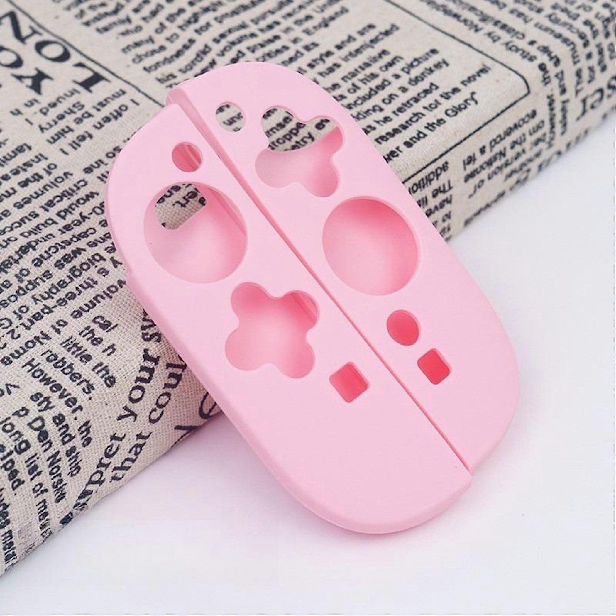 For Nintendo Switch 2 Non-Slip Half-Cover Silicone Case Game Controller Pink