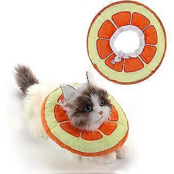 Adjustable Cat Recovery Collar,cat Cone Collar Soft,cat Donut Pillow,cute Orange