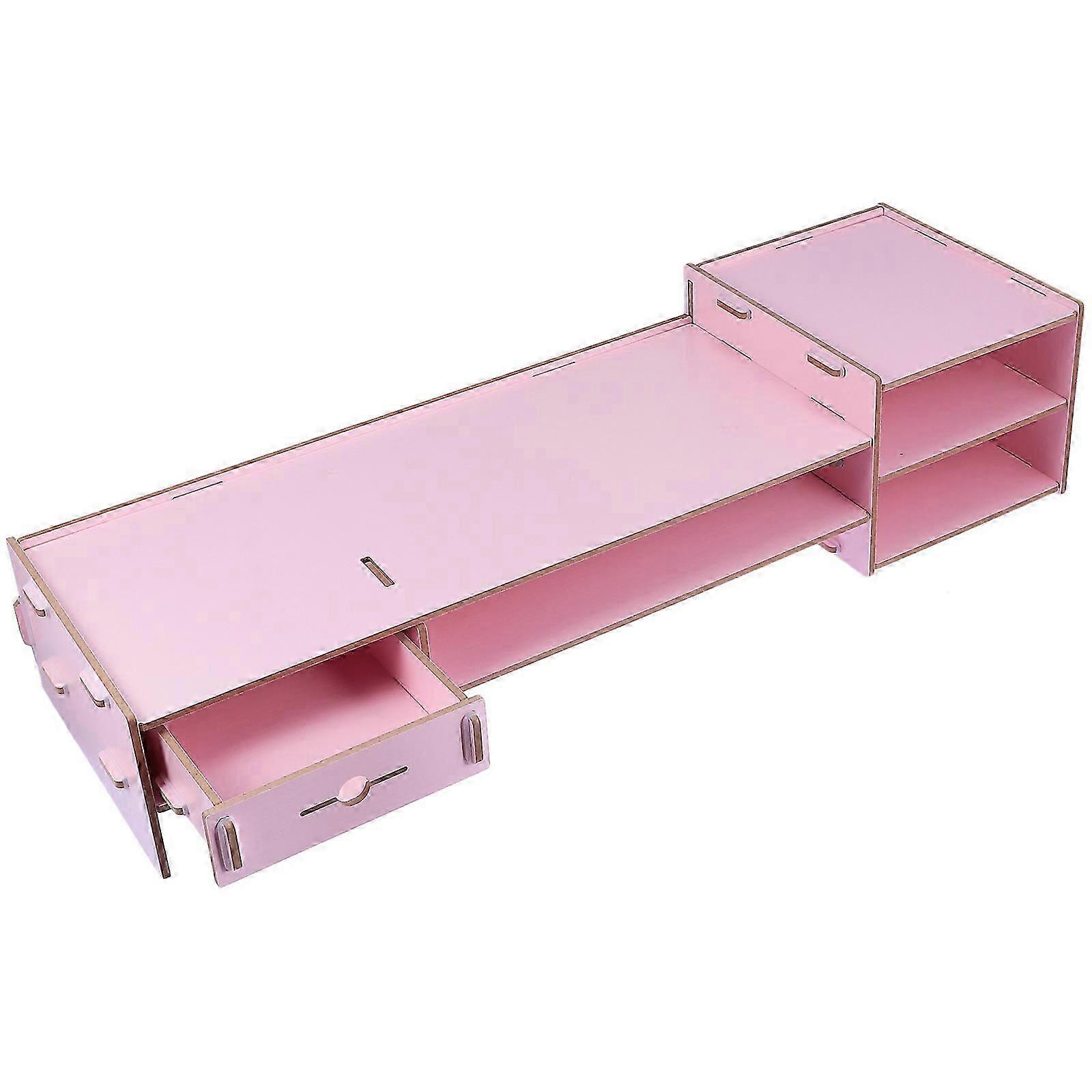 Monitor Shelf For Desk Creative Desktop Organizer Rectangular Simple Use Plastic Board 1Pcs
