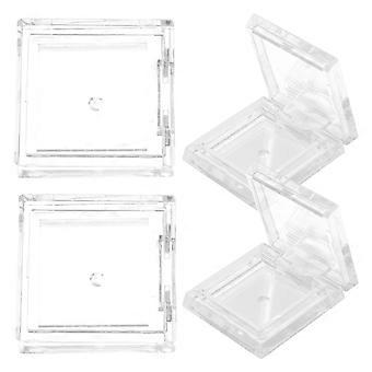 4pcs Eyeshadow Pans Empty Makeup Palettes Refillable Eyeshadow Pans Square Cosmetic Palettes