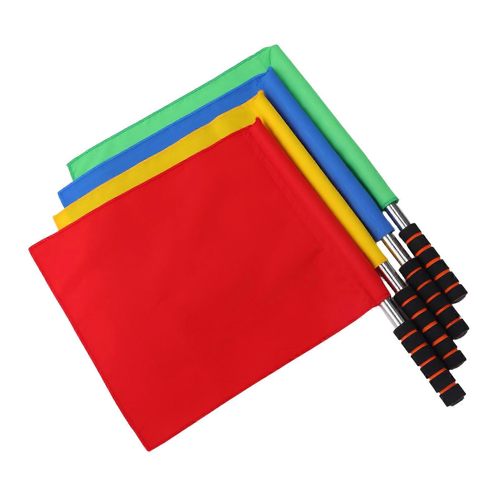 4pcs Referee Flags Flags Signal Flags Hand Waving Flags for Competition