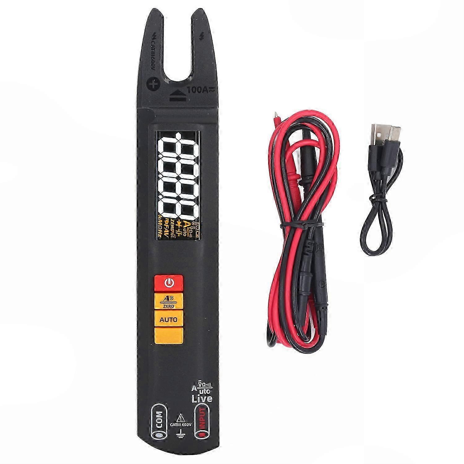 Mini Clamp Multimeter, 3-in-1 U-Shape AC/DC Current, Voltage, Ohm Tester