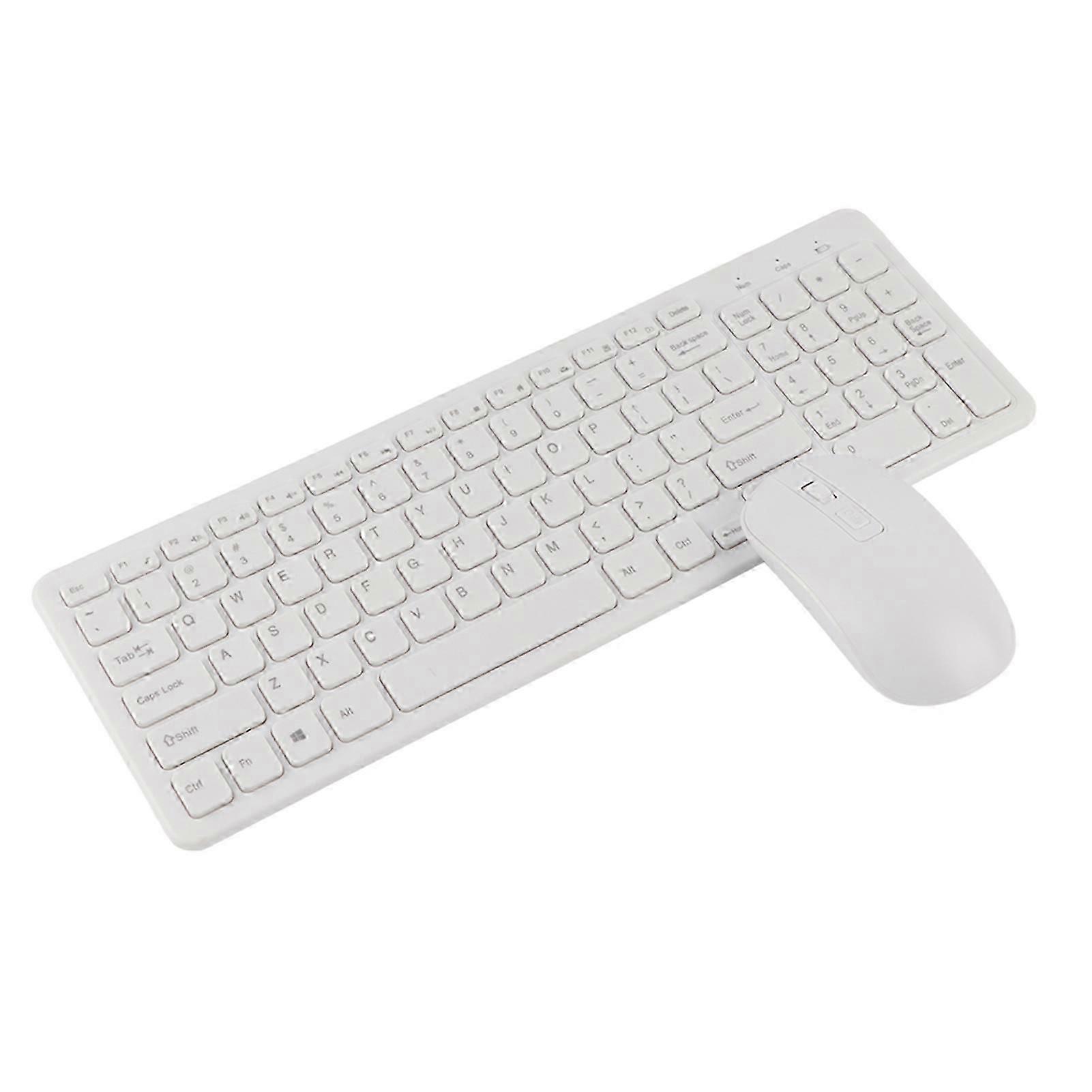 108 Keys MultiFunctional 2.4G Wireless Keyboard Mouse Combo High Sensitivity No delay(White)