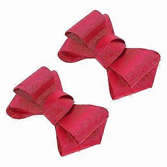 2pcs Bow Shoe Clips for Women Girls - Removable Wedding Party Buckle Bag Clothing Hair Accessories, 