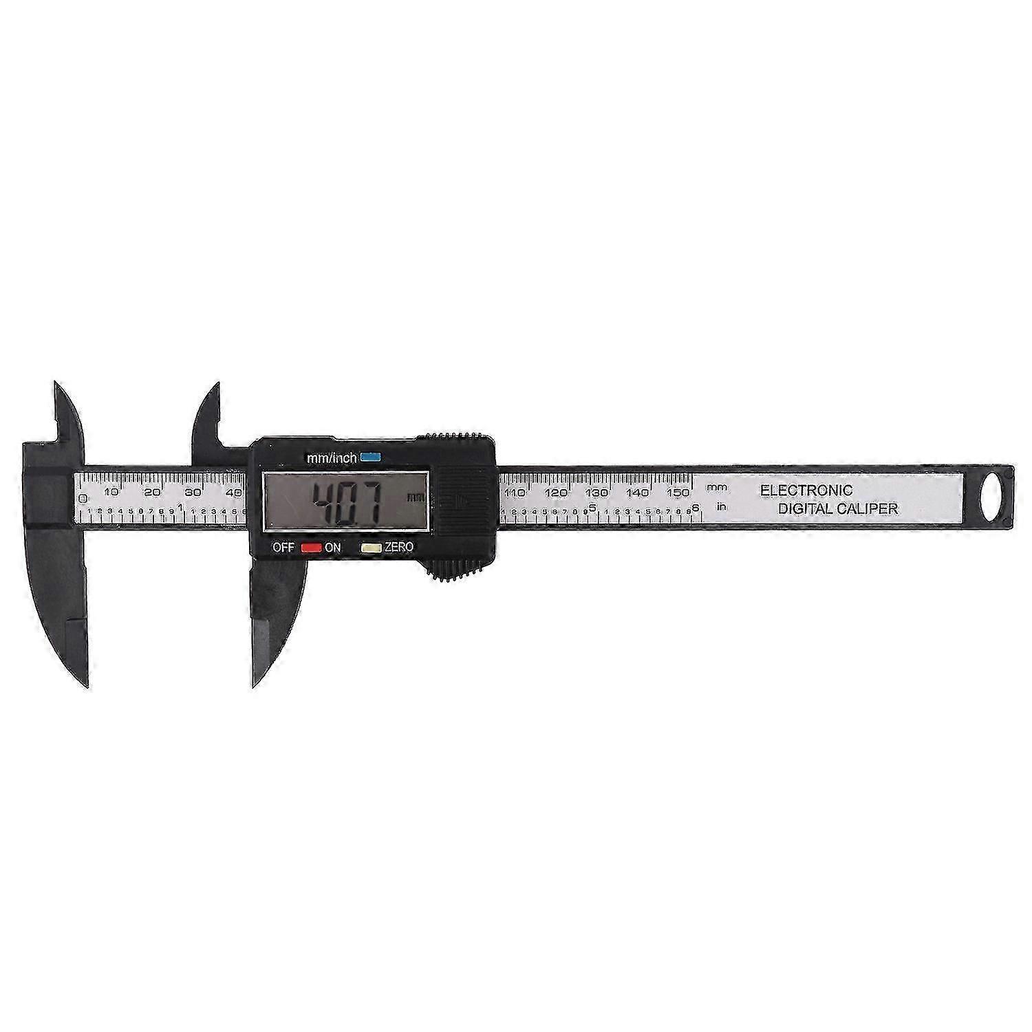 150mm/6" Digital LCD Vernier Caliper - Black/Silver