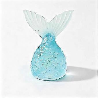 Cauda de Sereia Kawaii Transparente com Glitter, Bola Anti-Stress Macia de Retorno Lento, Brinquedo Sensorial Fofo para Festa de Aniversário de Meninas com Tema de Sereia