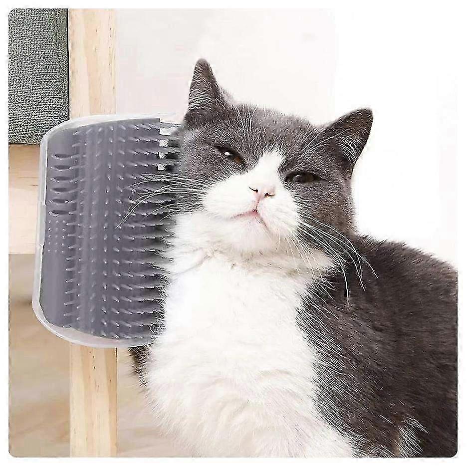 Cat Scratching Post with Brush for Corner Mounting