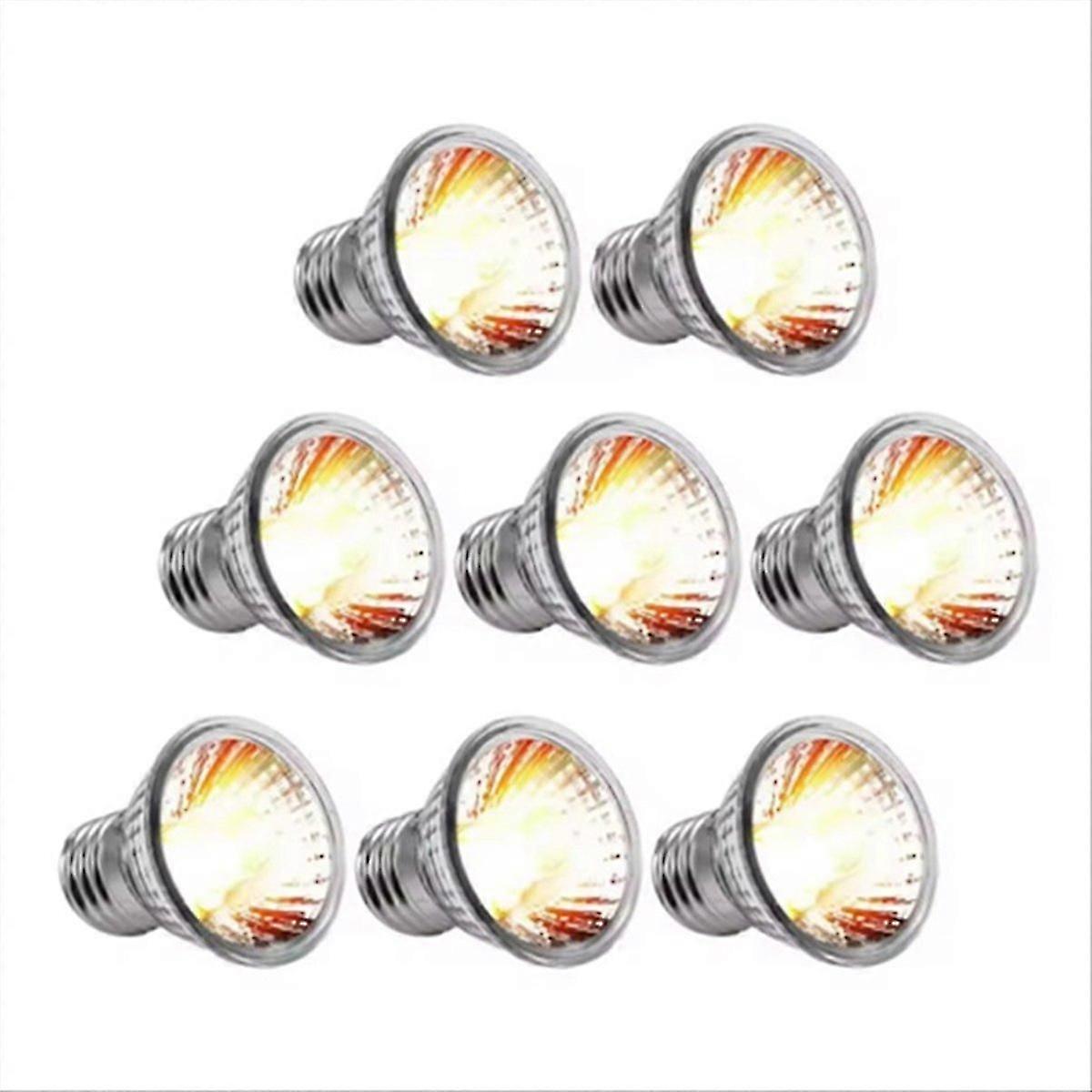 8PCS UVA+UVB Reptile Heating Light Bulb