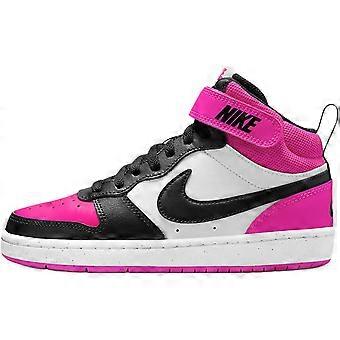 Chaussures de skate montantes en cuir Nike Court Borough 2, noires et roses, unisexes HV0933-100