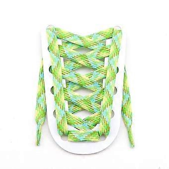 1 Pair Flat Shoelaces for Sneakers Rainbow Shoelace Colorful Striped Shoe Laces for Woman Man Width 1CM Shoes Accesorios