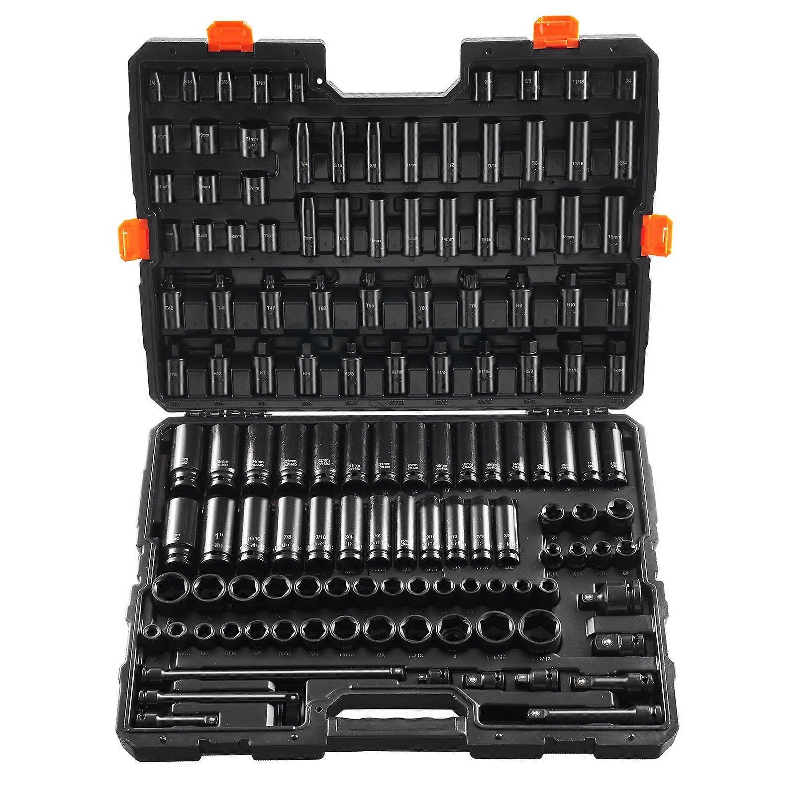 Impact Socket Set - Slagmoersleutel Set - Dopsleutel Set - Ratelsleutel Set