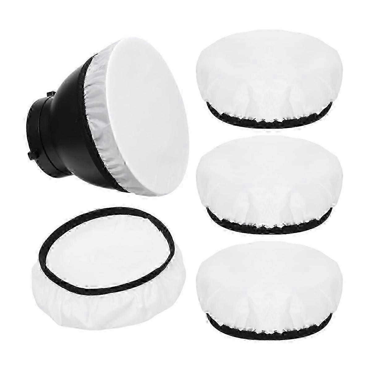 4Pcs Soft White Light Diffuser 18cm for Studio Strobe Lamp Shade Cover UDF