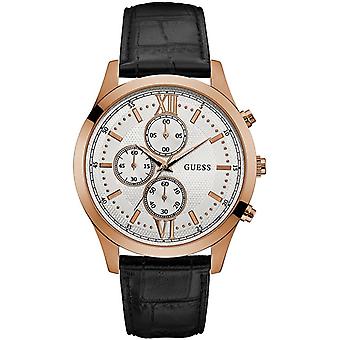 Guess Hudson Quartz Analog Man Watch with Cowhide Bracelet W0876G2