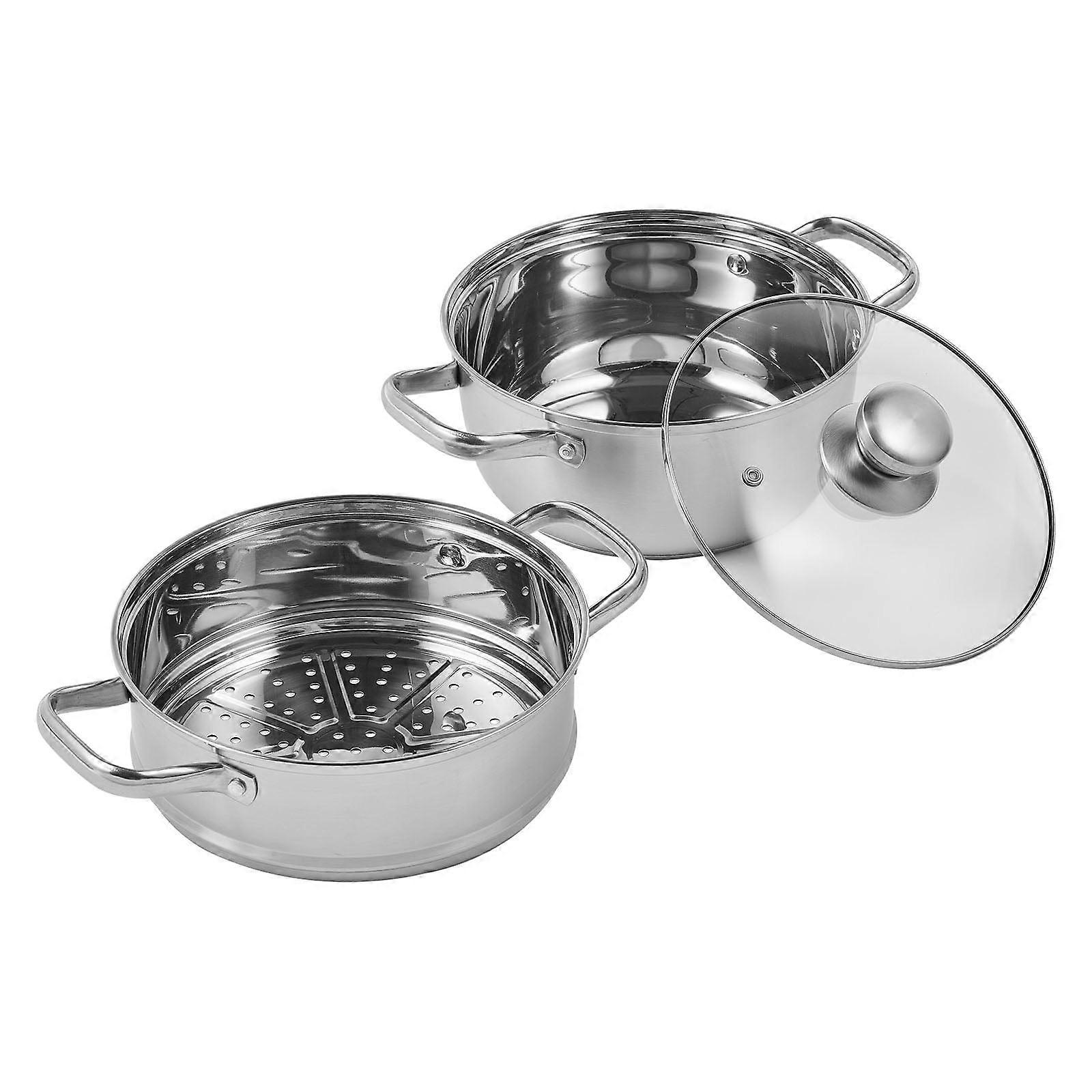 Induction-Compatible Steamer Pot Multi-Purpose Arched-Lid